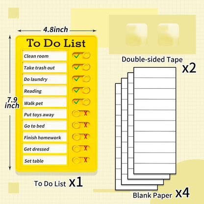Chore Chart To Do List Adhd Tools for Kids and Adults Sliding Morning Routine Chart for Kids Detachable RV Checklist Board Reusable My Chores Checklist Task Board