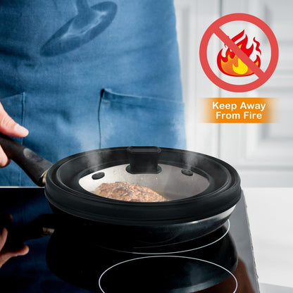 Lzerking 10.8 Inch Microwave Splatter Cover & Silicone Mat