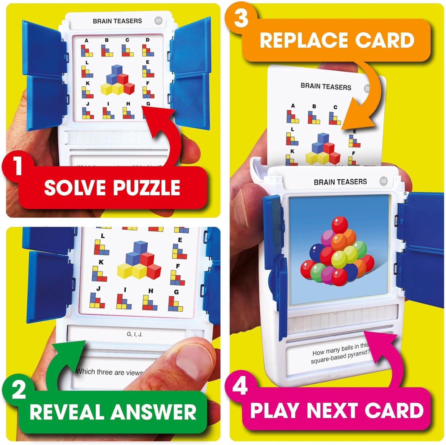 Logos Travel Game - Guess 100 Logos | Flash Cards with Slide Reveal Case | Card Game, Gift, Stocking Stuffer | Hours of Fun for Kids and Adults | Ages 6+
