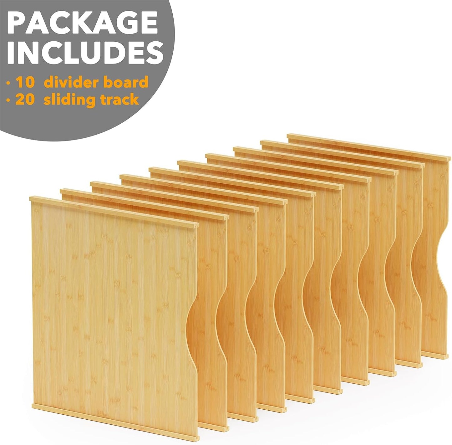 SpaceAid 6 Pack Tray Dividers for Cabinets, Pressboard Kitchen Cookie Baking Sheet Organizer for Cabinet, Vertical Pan and Trays Organizers for Pantry Storage