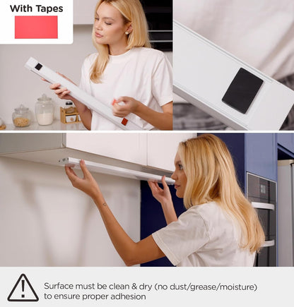 Under Cabinet Lighting Plug in, AC120V LED Motion Sensor Light Indoor 3000K/4000K/5000K, Super Bright, Linkable Under Counter Light for Kitchen,Closet,Shelf,Aluminum (16inch,White,2Pack)