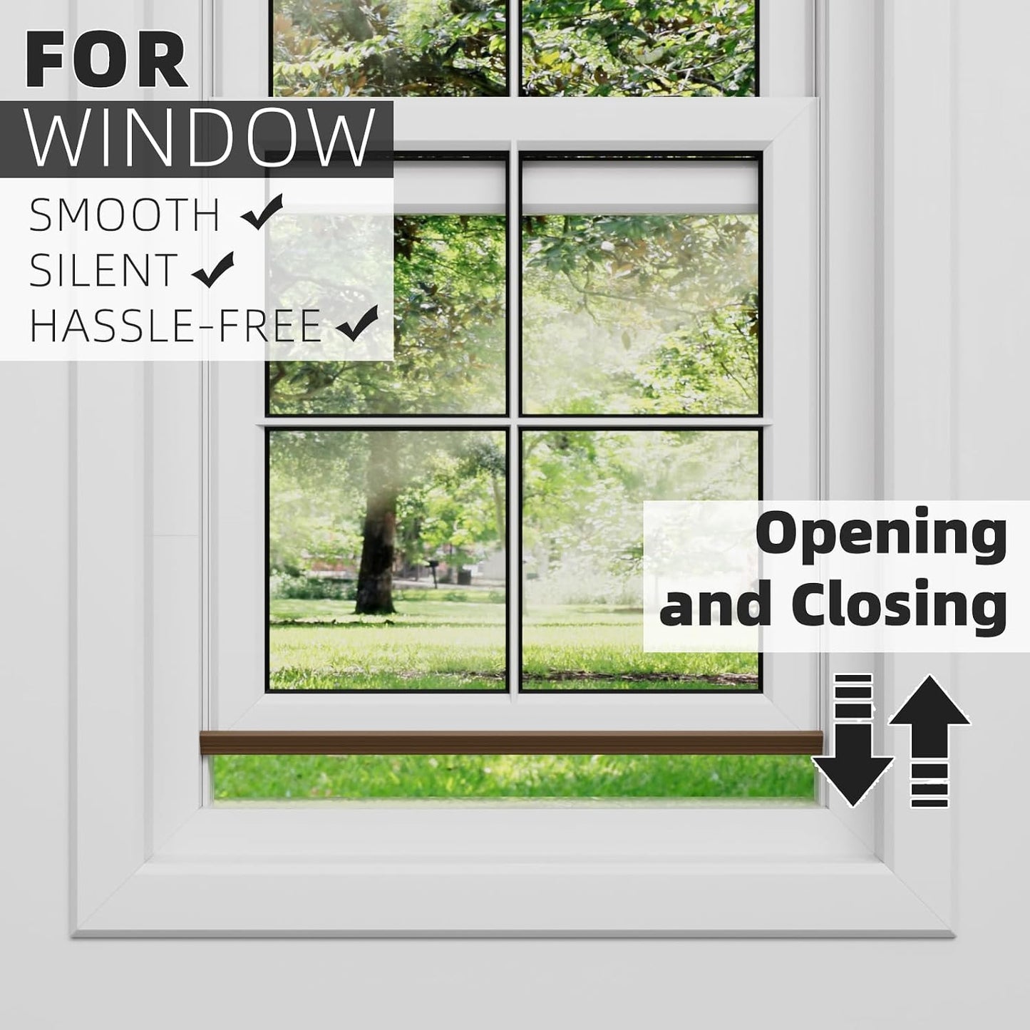 196" White Wedge Weather Stripping Door Seal, Foam Door Gap Seal | Noise & Draft Blocking, Windows & Doors Winter Insulation, Door Frame Soundproofing, Self Adhesive Weatherstrip Tape
