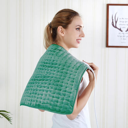 Electric Heating pad with 6 Heat Settings, Auto Shut Off, Dry Electric Heating for Back Neck Knee Arms Legs Shoulder Heat Pads for Christmas Birthday Father Mother's Day (24"X12", Gray Green)
