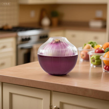 Onion Storage, Avocado Saver Keeper, Reusable Tomato Lemon Holder | Fruits and Vegetables Storage Container with Clear Lid (Onion Saver)