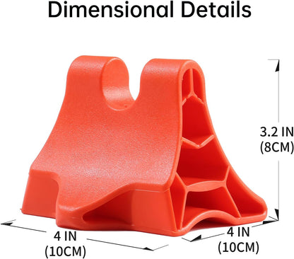 Trigger Point Massage Tool, Handheld Deep Tissue Manual Massager for Neck, Shoulders, Back & Feet, 3-Edge Pressure Point Design, Portable (Red)