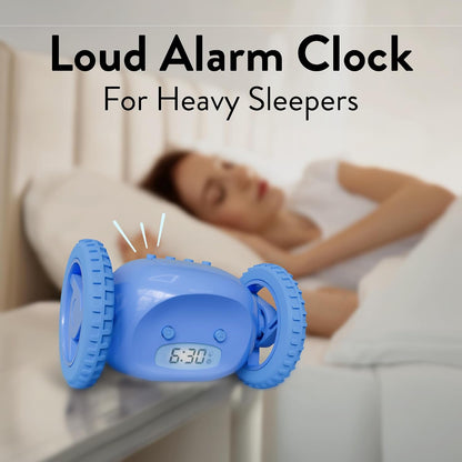 CLOCKY Alarm Clock on Wheels – Loud Rolling Alarm Clock for Heavy Sleepers