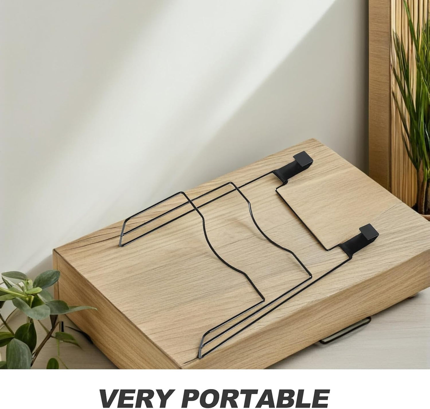 Alipis Pot Lid Organizer for Cabinet Door Hanging Pot Lid Holder Rack with 4 Hooks 2-Tier Cutting Board Organizer Inside Cabinet Door Kitchen Storage for Lids 12.12 X 8.07 X 3.22 in