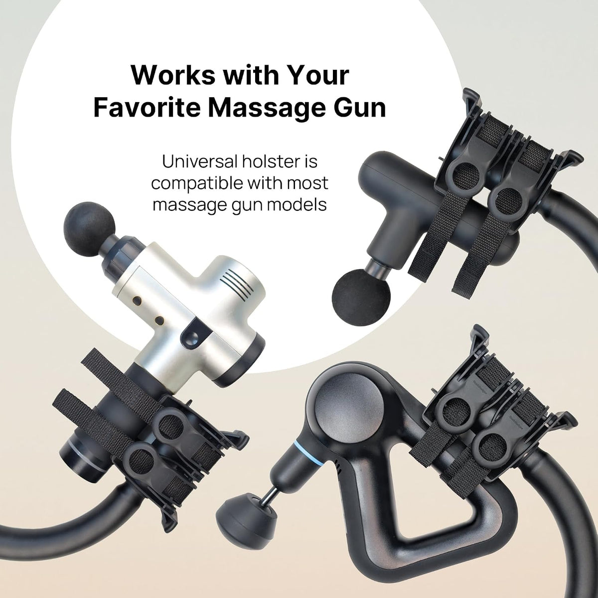 BackBadger Flex Massage Gun Holder Adjustable Ergonomic Extension Handle