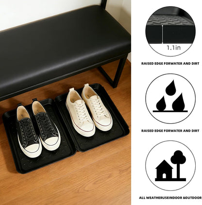 5Pcs Shoe Tray 14 x 11 Inch Waterproof Mat Wet Plastic Small Boot Tray, Multi-Purpose Garden Tool for Entryway Indoor
