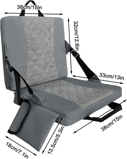 Heated Stadium Seats for Bleachers,Foldable Heated Seat Cushion,Portable Seat Pad,USB Powered Great for Outdoor Sports,Concerts,Camping (No Power Bank) (Grey)