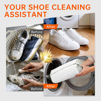 1PCS Blue Shoe Washing Machine Bags for All Shoe Types | Deep Cleaning,Reusable and Durable,Safeguarding Shoes from Scuffs and Deformation,Tear-Resistant Chenille Fabric