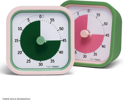 TIME TIMER Home MOD – 60-Minute Visual Timer Home Edition, Silent Operation Study Tool for Kids Desk, Homeschool Supplies, Office & Meetings (Fern Green)