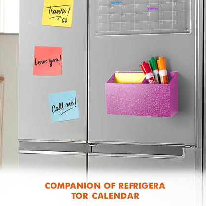 BEYGORM Magnetic Dry Erase Marker Holder for Whiteboard & Refrigerator | Non-slip Acrylic Pen Holder for Classroom, Fridge Magnet, Locker Organizer Accessories, Teacher & School Supplies(Black)