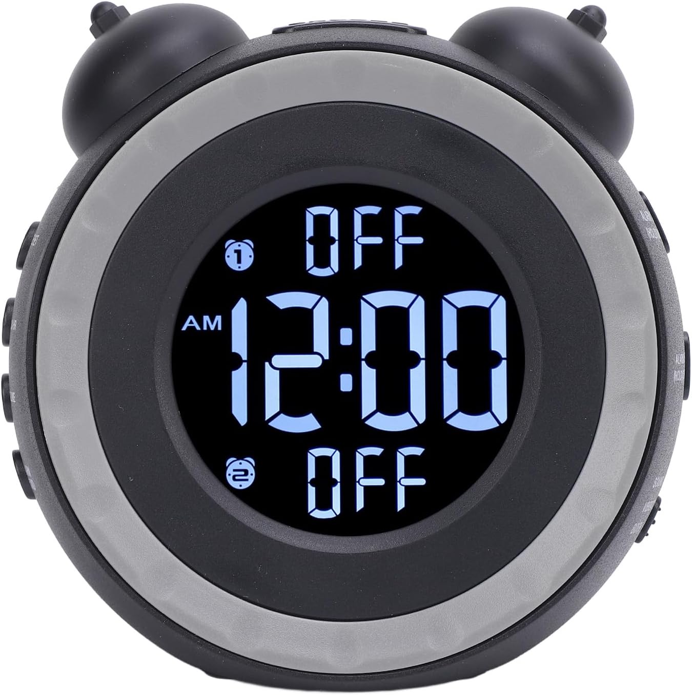 Asixxsix Alarm Clock with Bed Shaker, Adjustable Volume Vibrating Alarm Clock for Heavy Sleepers, Bed Shaking Alarm Clock with Corded Vibrator, Bedside Clock for Bedrooms, Adult,