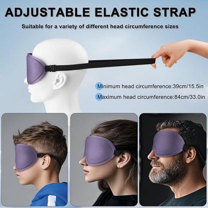 2 Pack Sleep Mask for Side Sleeper, Complete Light Blocking 3D Sleeping Eye Mask, Soft Breathable Eye Cover for Women Men, Travel, Nap, Relaxing Zero Pressure Night Blindfold (Pink+Purple)