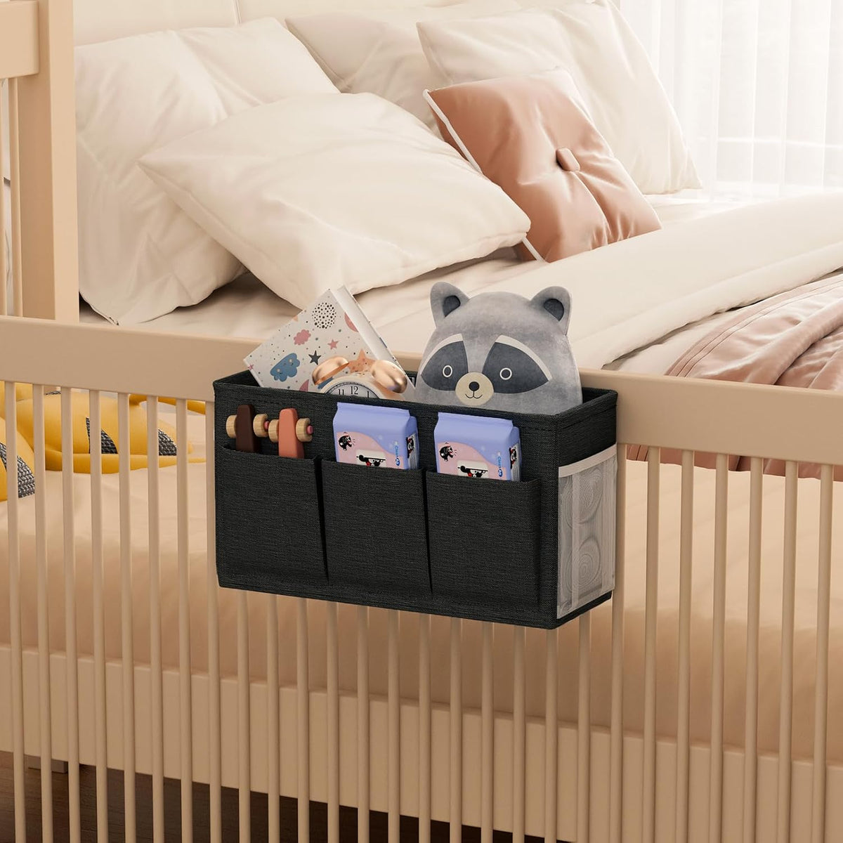 Bedside Caddy Bedside Storage Hanging Organizer for Bunk Dorm Bed Rail