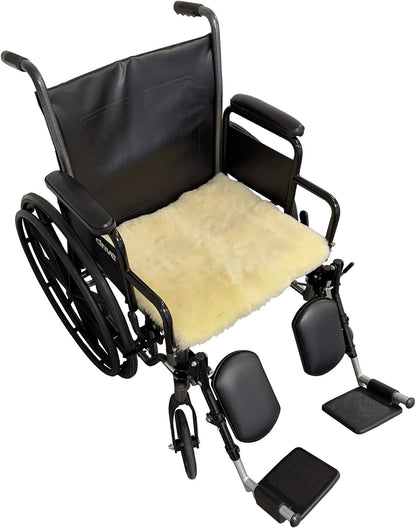 Sheepskin Ranch Wheelchair Armrest Pads – Genuine Sheepskin Armrest Cushions for Wheelchairs & Office Chairs, Pressure Relief Support Pads for Seniors, Adults & Disabled Users - Made in the USA