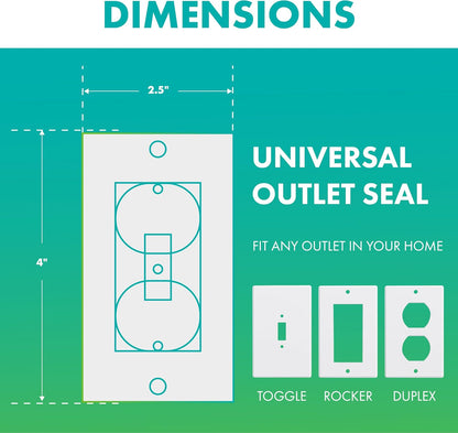 Outlet Gasket SWTCHOUTSL-UNV-CS White 1000-Piece Bulk Pack Foam Insulation for Wall Switch Plate Cover for Home Improvement, Switch Plate Insulator, Outlet Insulator, and Draft Sealer