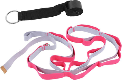 Yoga Stretching Strap, Fitness Stretch Belt with Fixed Door Anchor Loop, 10.2 ft 600D Oxford Cloth Leg Stretcher for Yoga, Gymnastics, Dance, Physical Therapy