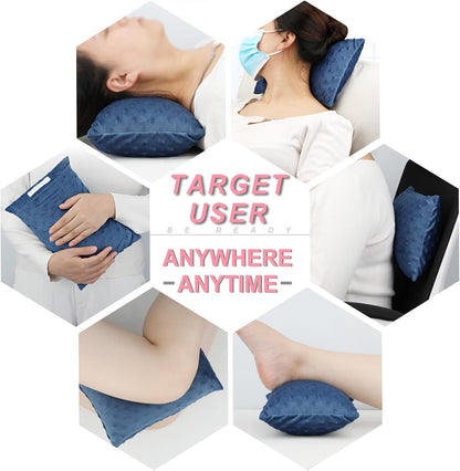 Soft Knee Pillow Leg Pillows 11" x 7.8" Small Hip Support Pillows Between Legs for Side Sleepers Sciatica Joints Pain Relief Machine Washable Post Surgery Cushion Gifts, Minky Dot Light Gray