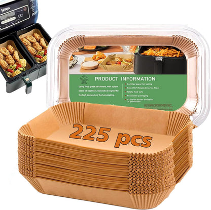 Air Fryer Liners for bella 4Qt Slim Air Fryer, Bella Air Fryer Accessories, Parchment Paper Liners Disposable Rectangular for Ninja Foodi 2-Basket, Instant Pot Vortex Plus, PowerXL Vortex(100Pcs)