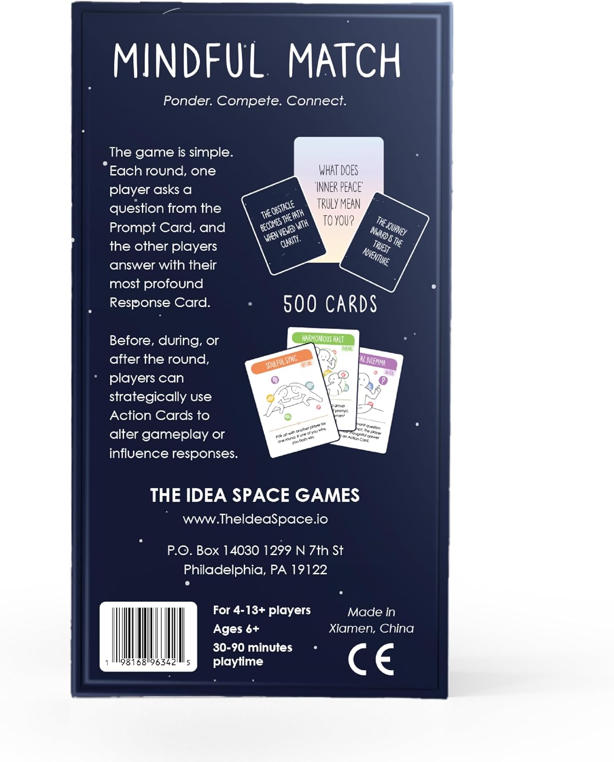 BEST Mindful Match | 500 Card Game for Adults, Teens, & Kids | Fun Family Party Game | Board Games for Adults | Mindfulness Conversation Cards | Couple Gifts | Ice Breaker for Date Night & Game Night