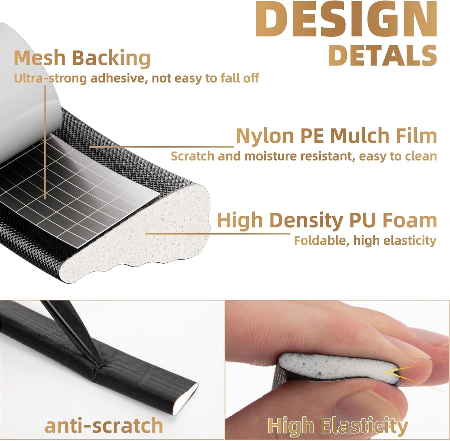 Kneelisa 118” Wedge-Shape Foam Window Weather Stripping Door Seal | Soundproofing Frame Winter Insulation Strip,Noise Cancelling Window Inserts,Door Gap Filler Light Blocker,White