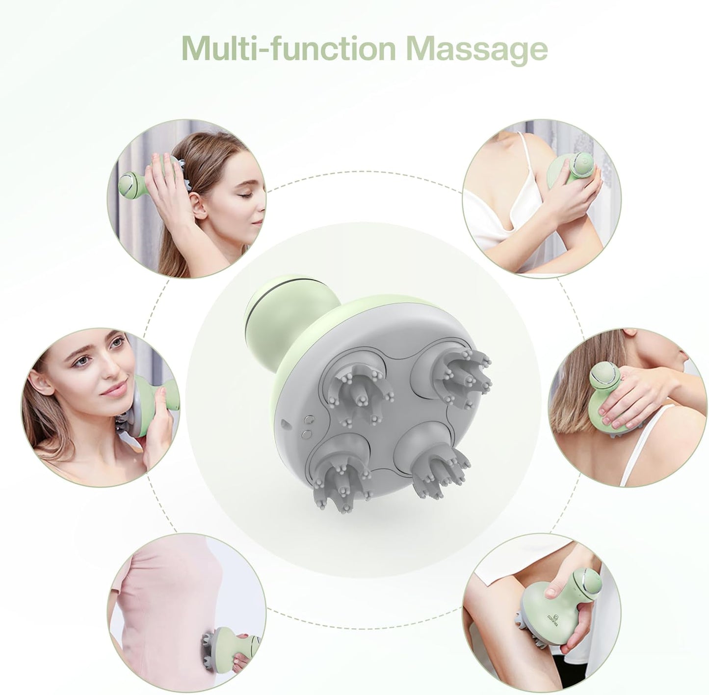 COMFIER Electric Cordless Hair Scalp Massager with Kneading 84 Massage Nodes, Handheld Portable Head Scratcher Massager for Hair Growth, Deep Clean and Stress Relax, Gifts for Men Dad