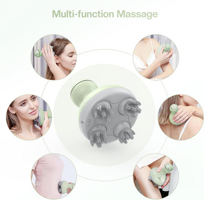 COMFIER Electric Cordless Hair Scalp Massager with Kneading 84 Massage Nodes, Handheld Portable Head Scratcher Massager for Hair Growth, Deep Clean and Stress Relax, Gifts for Men Dad