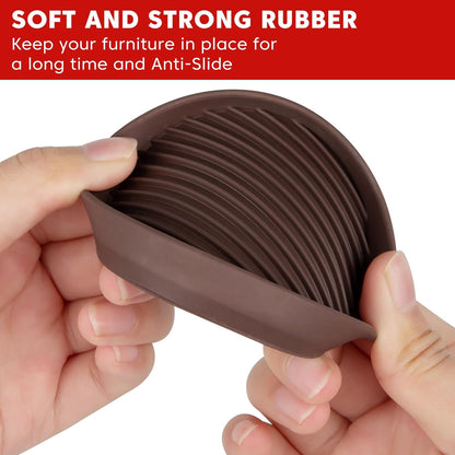 Furniture Pads 3x3 Non Slip Rubber Furniture Caster Cup for Hardwood Floors