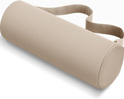 CushZone Lumbar Roll Support Pillow, Memory Foam Back Cushion, Black