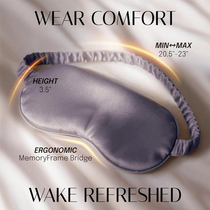 OLESILK 100% Mulberry Silk Sleep Mask for Women - Zero-Pressure Blackout