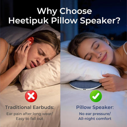 2026 Pillow Speaker,Bluetooth Pillow Speakers for Sleeping, | Ultra-ThiUnder Pillow Speakers with White Noise Timer,Flat Under Pillow Speaker for Side Sleeper,Wireless Sleep Aid for Adult