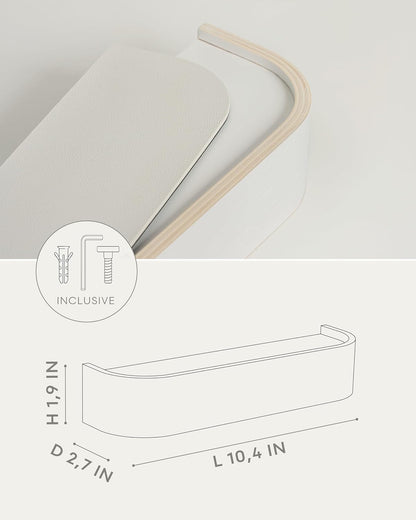 Kazai. Key Holder 'Toke' | Minimalist Key Hook Design from Berlin | Modern Key Holder Wall Mount with Wooden Shelf | Key Rack for Wall as Entryway Organizer | Walnut