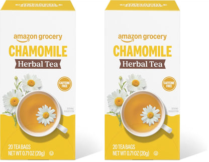Amazon Grocery, Chamomile Herbal Tea Bags, 20 Ct
