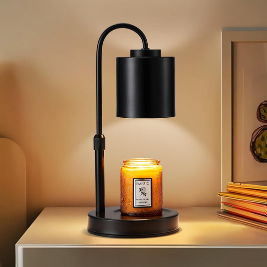 CASTLELIFE Candle Warmer Lamp with Timer & Dimmer, Height Adjustable Electric Wax Melt Warmer for Jar Candles, Gifts for Mom Home Decor, White