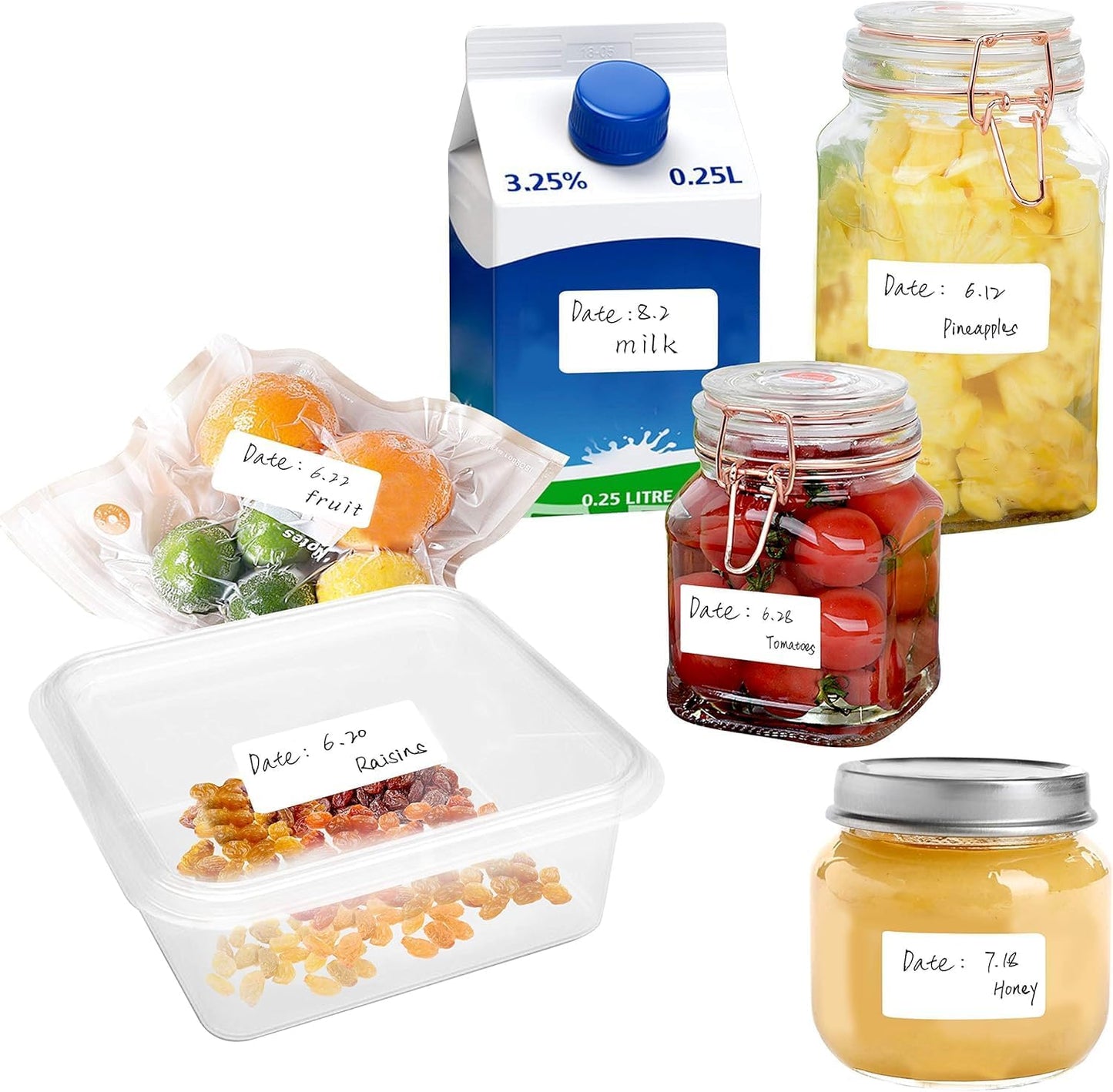 400pcs Removable Labels 1.2 x 0.6 Inch Water Resistant for Bottle