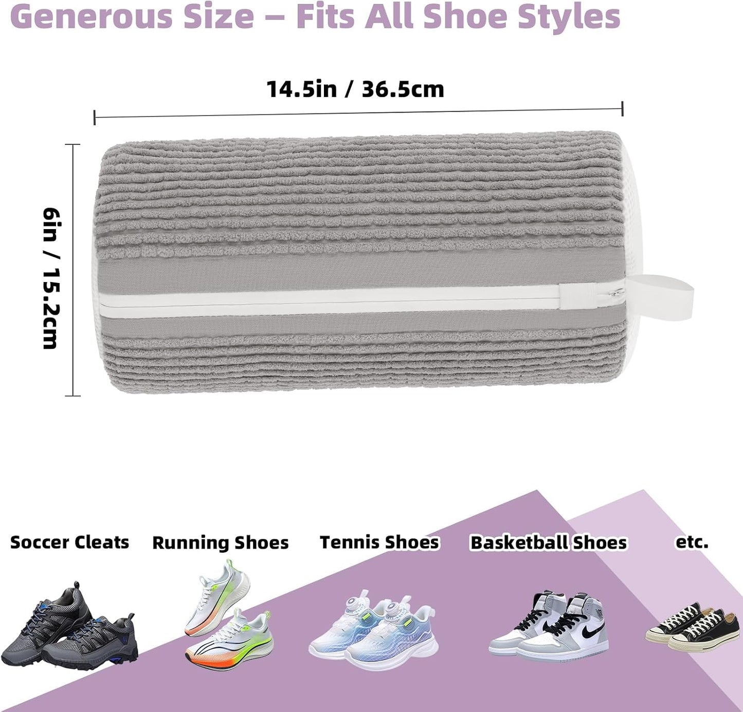Shoe Washing Machine Bag Shoe Laundry Bags for Sneakers Reusable 2pc Shoes Cleaning Bags 360° Deep Clean for All Shoes Types With Invisible Zipper