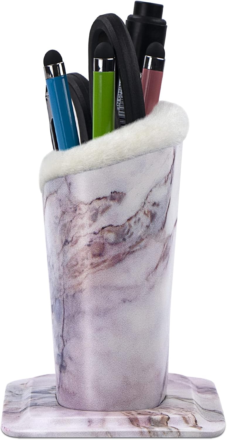 Plush Lined Eyeglasses Holder, PU Leather Glasses Stand Case