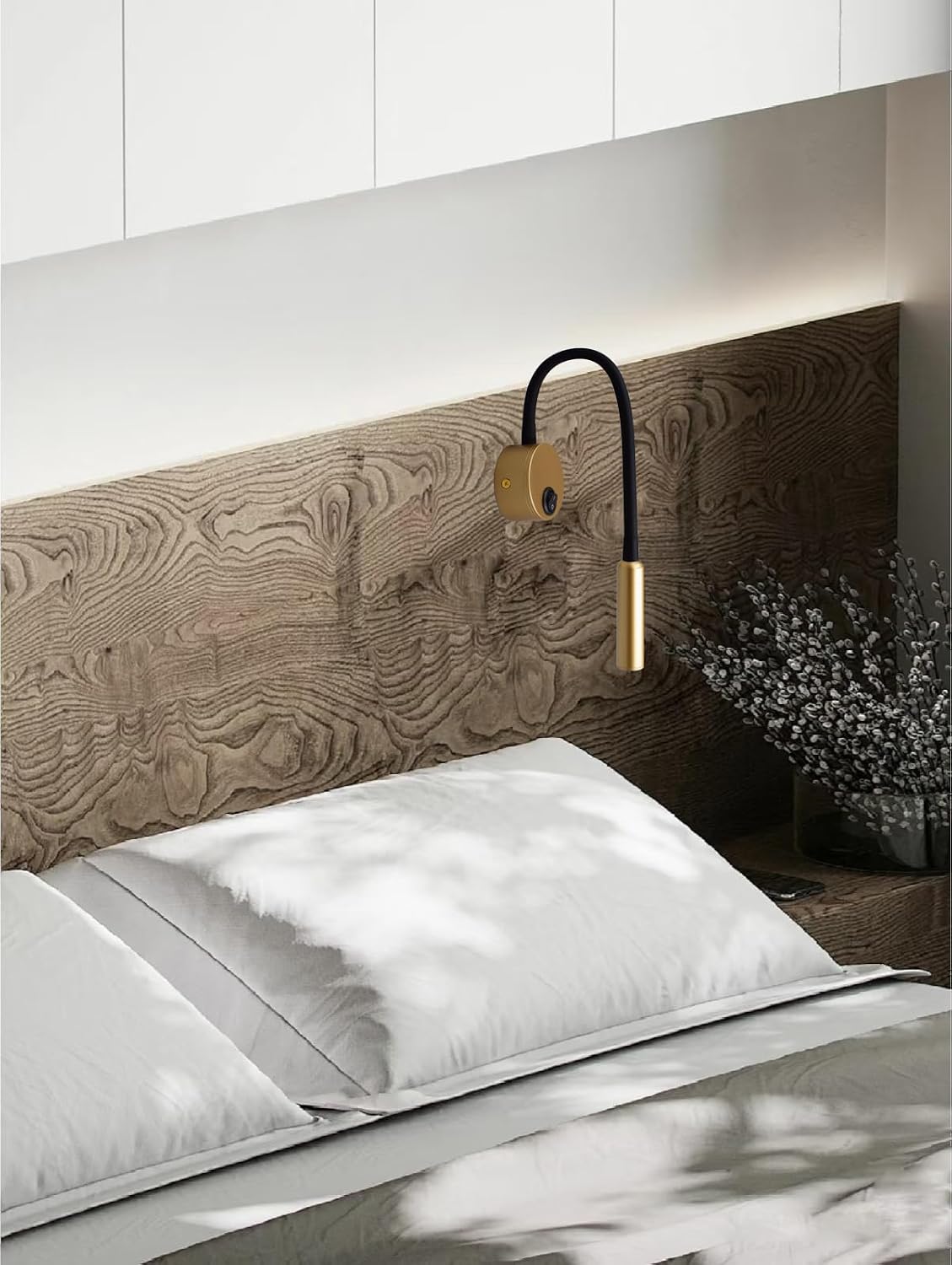 2-Pack Wall Mounted LED Reading Lamp Focused 25° Spotlight for Bedroom headboard Marine Cabin Boat Yacht Interior Light Hotel Suite Hospital Patient Room Bedside Sconce 4.92ft Cord
