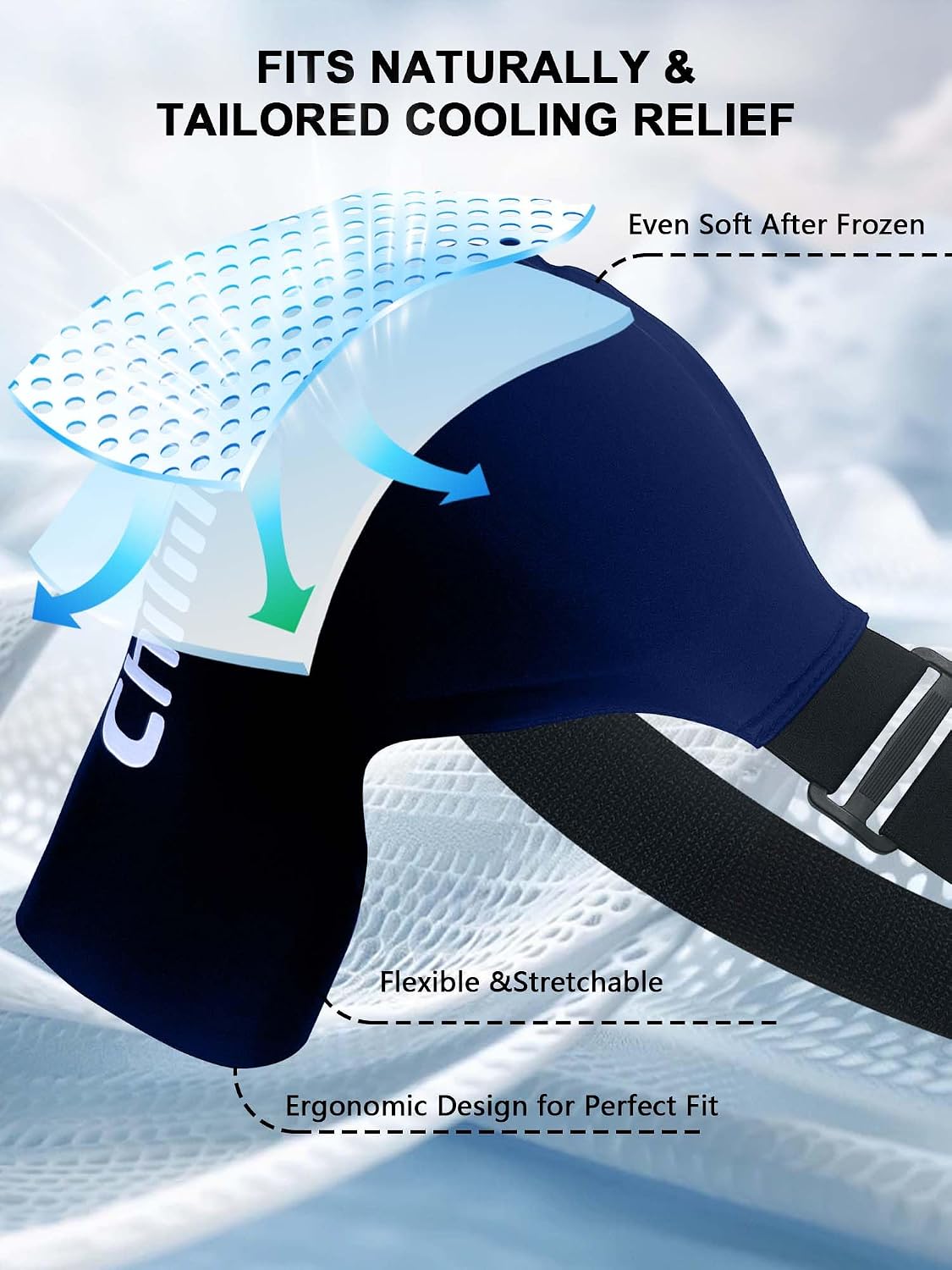 Shoulder Ice Pack for Rotator Cuff & Arm Cold Therapy Wrap,Reusable Hot Cooling Gel Brace Compression Sleeve for Pain Relief, Injuries Post-Surgery Recovery,Men & Women Gift (XLarge-Black)