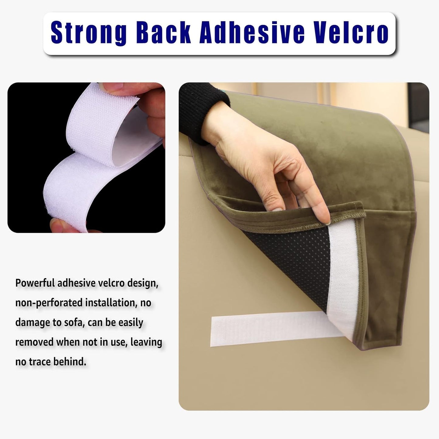 Adjustable Headrest Pillow for Recliners and Armchairs - Non-Slip Velvet Cushion for Neck Support and Pain Relief (Gray)
