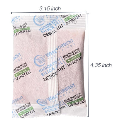 Wisesorb 500g x 2pcs Rechargeable Desiccant Packs, Reusable Car Dehumidifier, Microwave Reactivated Silica Gel Packets Moisture Absorber with Color Indicating for Safe Closet Basement Garage