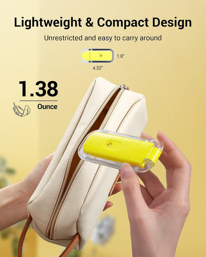 DEWENWILS USB Rechargeable Book Reading Light, 3000K Warm White, Brightness Adjustable Clip on LED Bookmark Lamp at Night in Bed, Portable Booklight for Bookworms, Kids