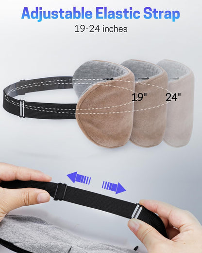 Heated Eye Mask for Dry Eyes, Stye Relief and Improved Sleep - Cordless Rechargeable Warm Compress with Graphene Heating, 3 Temp Settings, Auto Shut-Off, Washable Sleep Mask for Travel