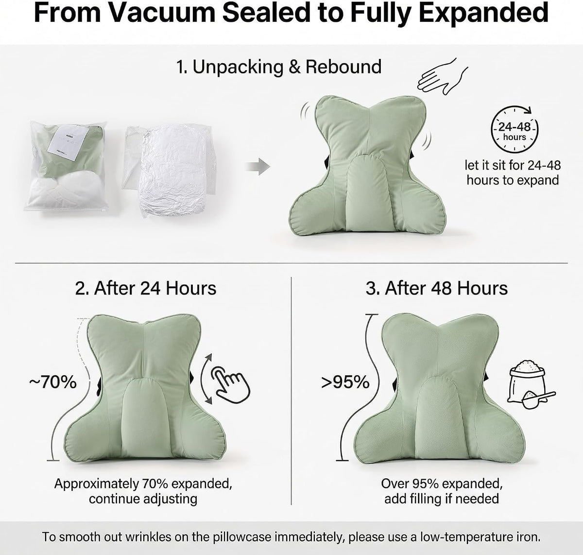 Back Pillow for Couch and Recliner, Lumbar Support Pillow for Sofa Sitting, Back Support Cushion for Office Chair, Ergonomic Back Cushion for Sitting Comfort, Slate Blue