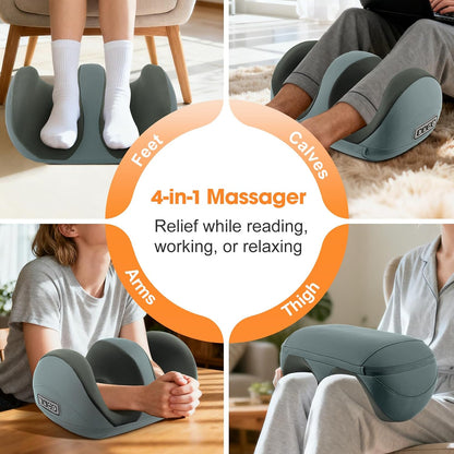 Shiatsu Foot Massager, Foot and Calf Massager with Heat, Black