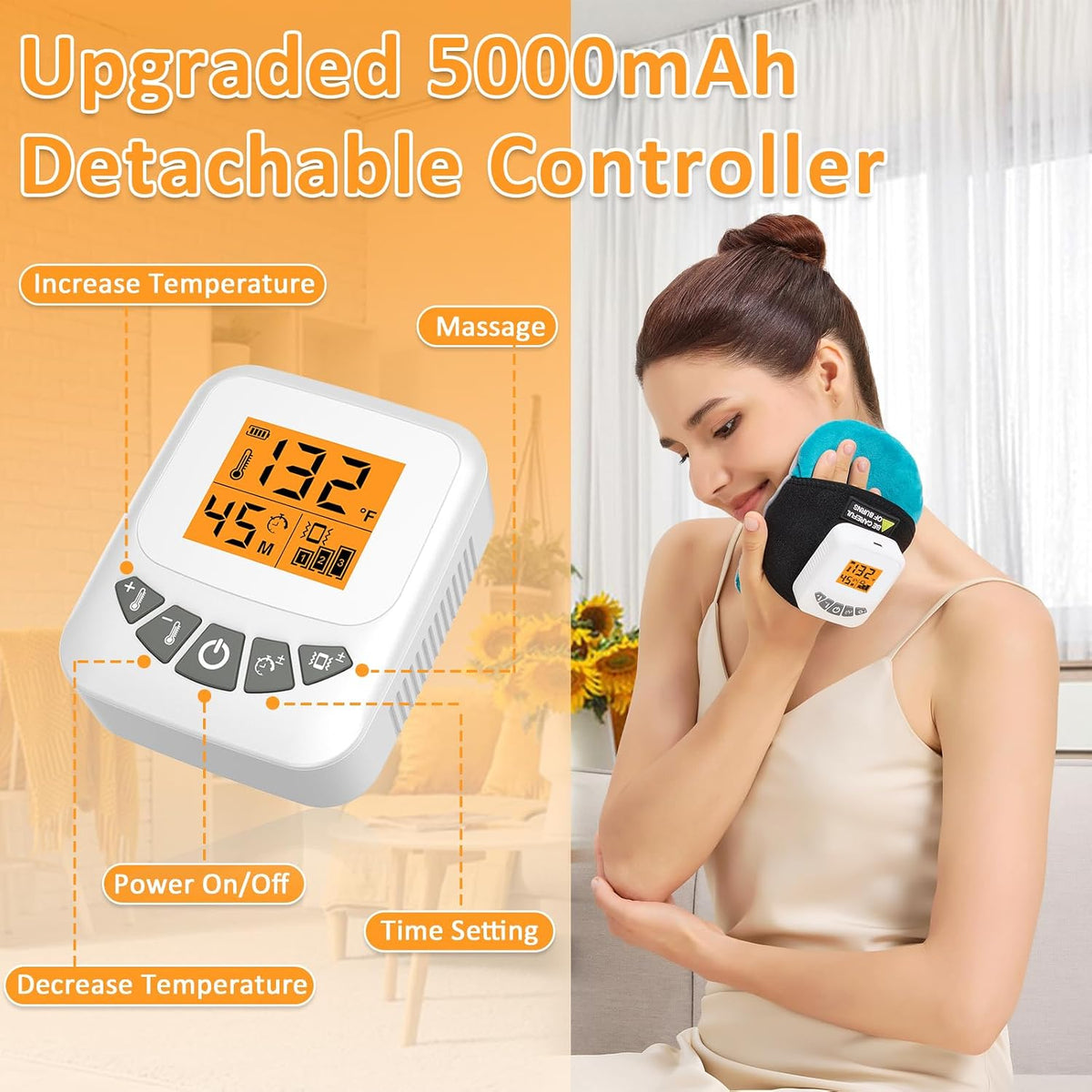 Feet Warmers, 5000mAh Rechargeable Foot &Ankle Heating Pad for Circulation