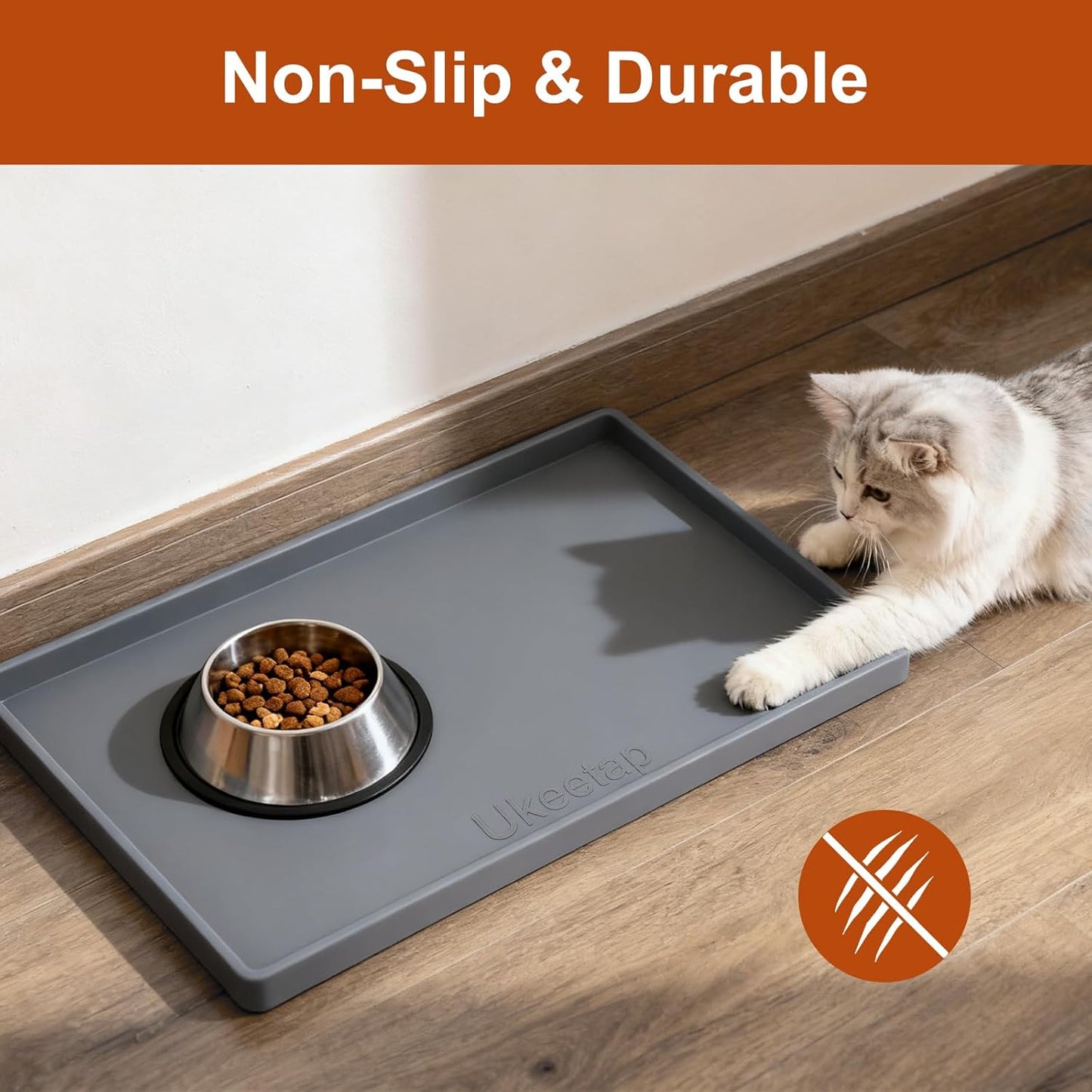 34" x 22" Extra Thick Silicone Mat Waterproof with Raised Edge, | Under Sink Mat for Kitchen & Bathroom, Kitchen Cabinet Liner, Multi-Purpose for Storage & Protection