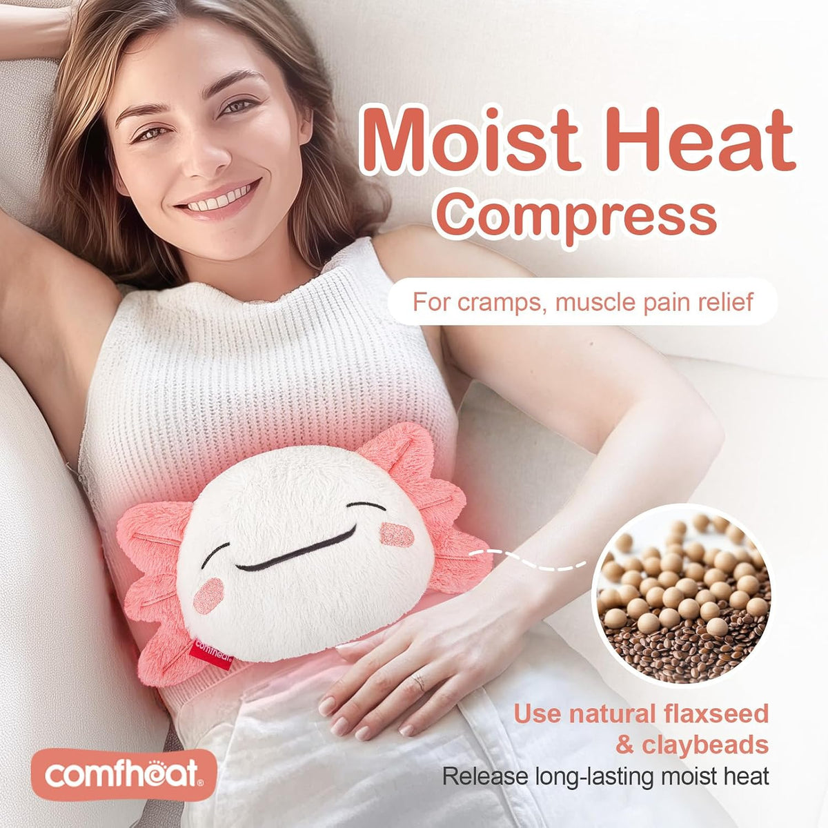 Microwave Unscented Heating Pad for Pain Relief, Moist Heat Pack